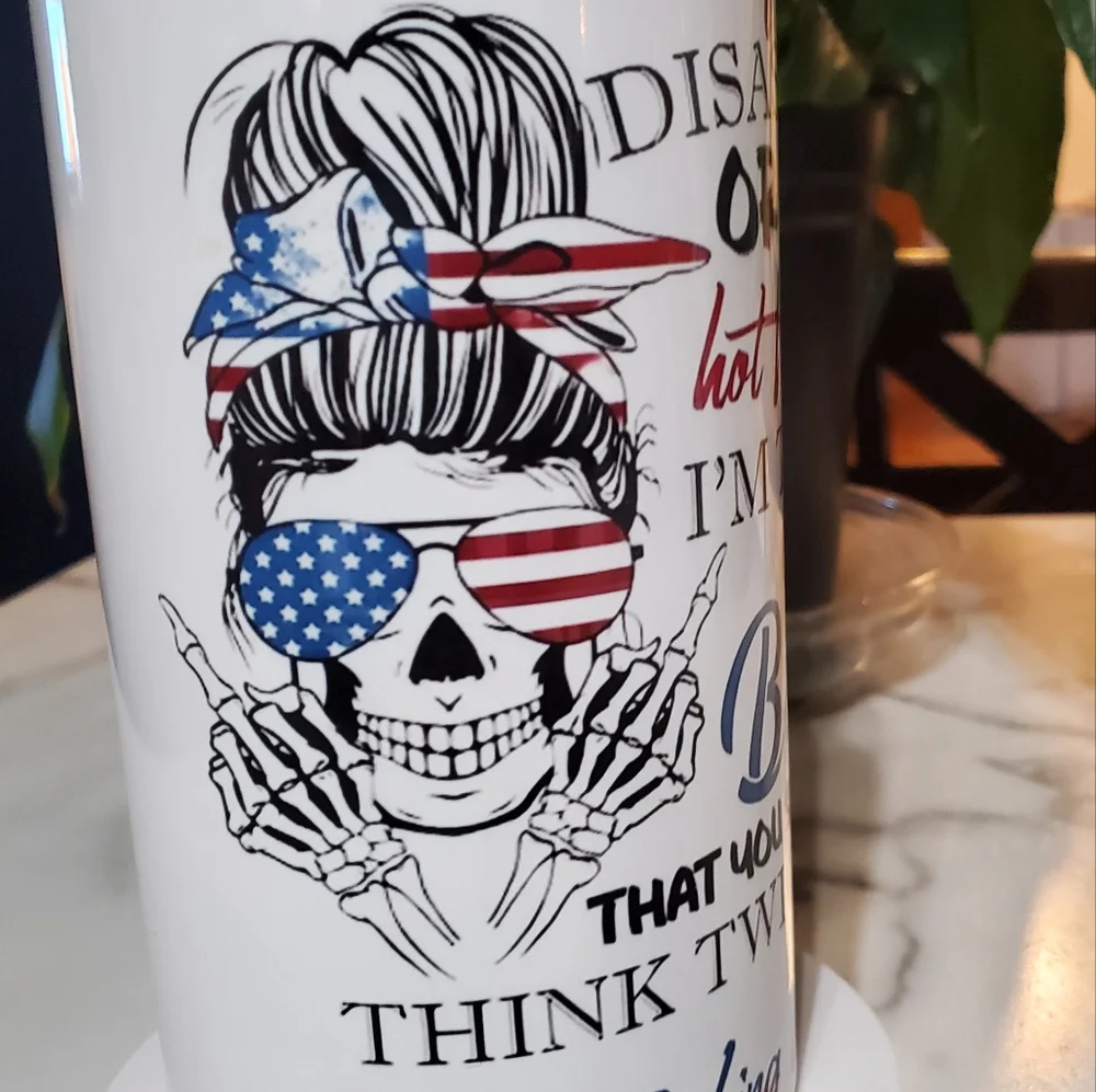 I'm The Crazy B****  Funny Adult 32oz Hydro Handle Bottle Tumbler 💜sale